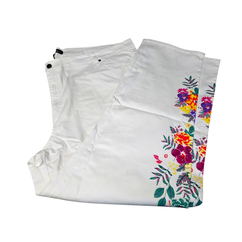 White Denim Jeans With a beautiful design